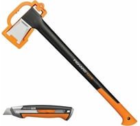 Набор Fiskars: топор Х25, строительный нож CarbonMax 1057915