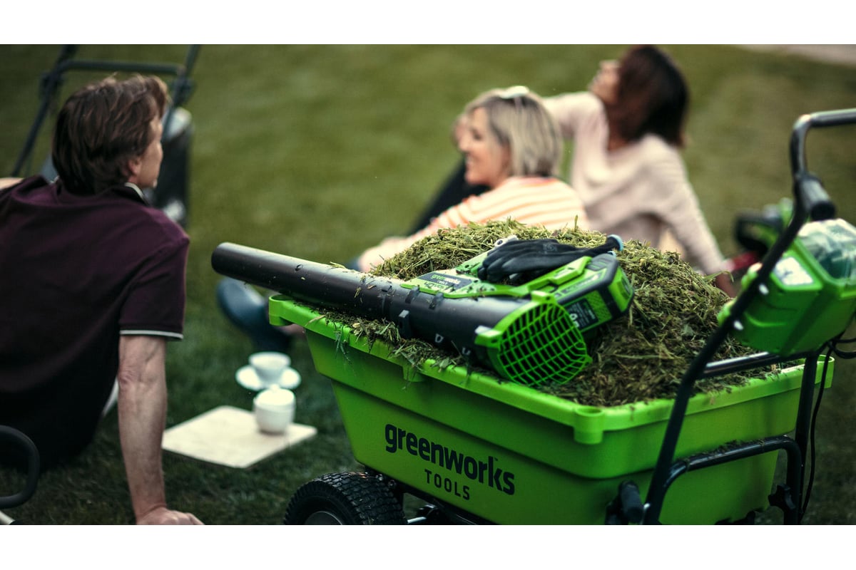 Садовая тележка самоходная GREENWORKS g40gc, 40v, 106 л. Тележка GREENWORKS g40gc. Тележка самоходная Гринворкс 82 вольта. GREENWORKS g40gc бортик.