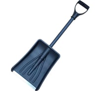 Лопата снеговая автомобильная №7 п/эт, с оцинкованой накладкой, с черенком, ручкой 250x365мм ЛЕТО 21648