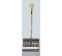 Лопата снегоуборочная алюминиевая движок с деревянным черенком и ручкой ZINLER Z1.18H17G ЛСАЧ17р