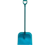 Лопата для уборки снега ООО РВ Пласт Кристалл 475х400х1420мм поликарбонат, бирюзовая, алюминиевый черенок 0261