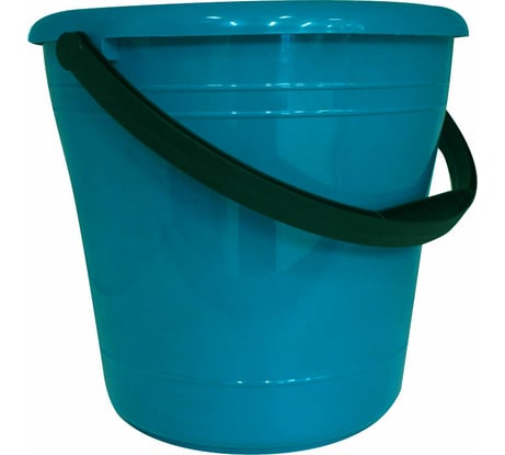 Пластиковое ведро с ручкой Элластик-Пласт 10 л, бирюзовое ЭП 962538
