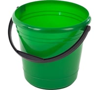 Пластиковое ведро с ручкой Элластик-Пласт 10 л, зеленое ЭП 252078