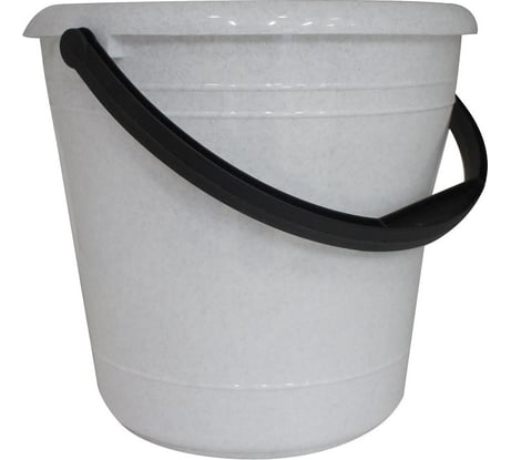 Пластиковое ведро с ручкой Элластик-Пласт 6 л, мраморное ЭП 962927