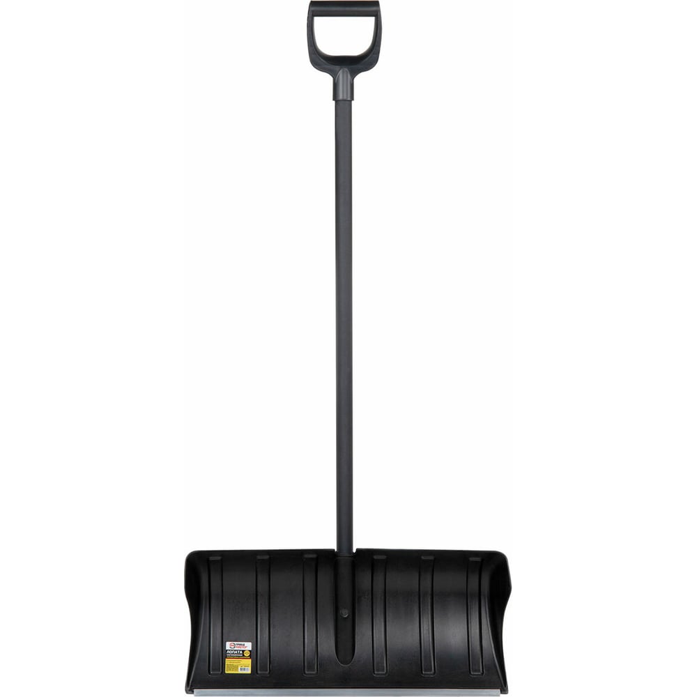 ЛопатаснеговаяГрандмастер60х30см,Скреперок,ребражесткости,алюминиеваяпланка,череноксV-образнойручкой700333