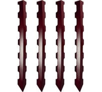 Колышки для деревянных грядок Delta-Park CB90-6 коричнево-красные, 4 шт. 3003026