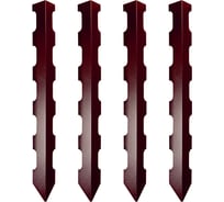 Колышки для деревянных грядок Delta-Park CB75-5 коричнево-красные, 4 шт. 3003022