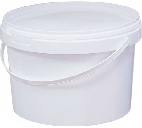 Круглое белое ведро с крышкой Тара.ру 2.25 л 03828
