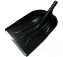 Лопата снеговая Саморезик ЗИМА №6, черная, пластик, алюмин. планка, d-32 мм, ковш 360х460, б/ч ЗИ-00473
