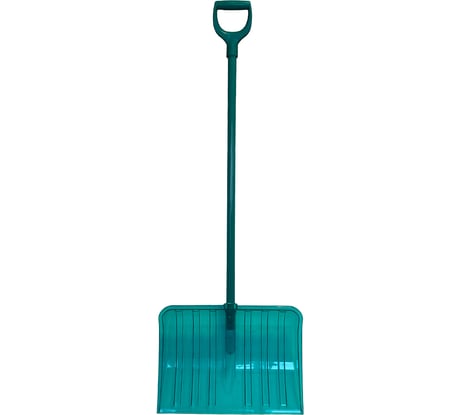 Лопата для уборки снега Саяны ООО РВ Пласт 500х370х1410 мм поликарбонат, бирюзовая, алюминиевый черенок 0271