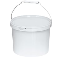 Пластиковое ведро с крышкой INVAMAT белое, 11 л 1243