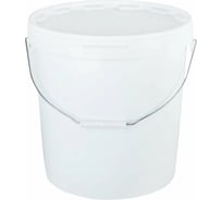 Пластиковое ведро с крышкой INVAMAT белое, 20 л 1245