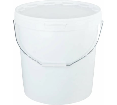 Пластиковое ведро с крышкой INVAMAT белое, 20 л 1245