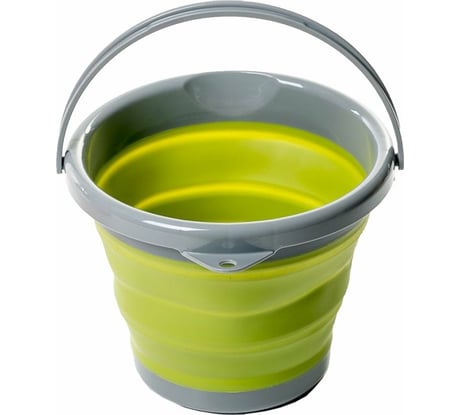 Складное силиконовое ведро Tramp оливковое, 5 л TRC-092