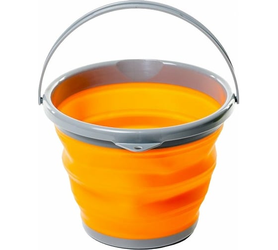 Складное силиконовое ведро Tramp оранжевое, 5 л TRC-0923