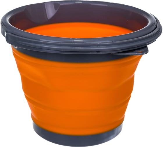 Складное силиконовое ведро Tramp оранжевое, 5 л TRC-0923