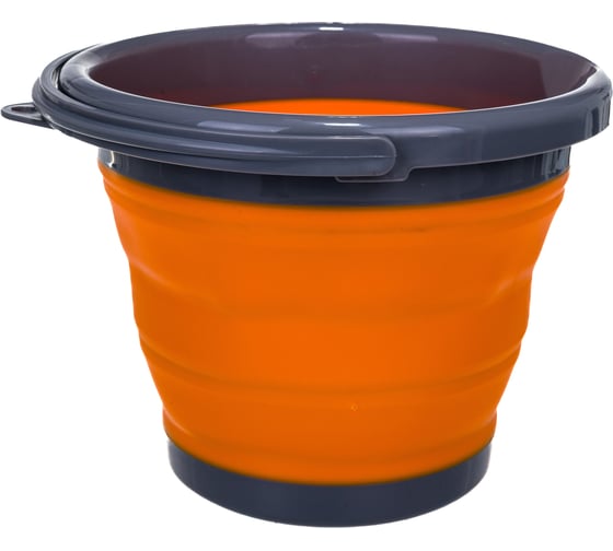 Складное силиконовое ведро Tramp оранжевое, 5 л TRC-0923