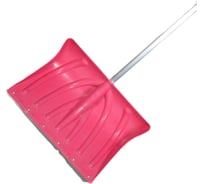 Лопата пластиковая ООО Агростройлидер Крепыш 500x335 мм, премиум цветная первичка, с металлической планкой на заклепках, с алюминиевым черенком и v-ручкой, в сборе СНЕГ-01.41.31