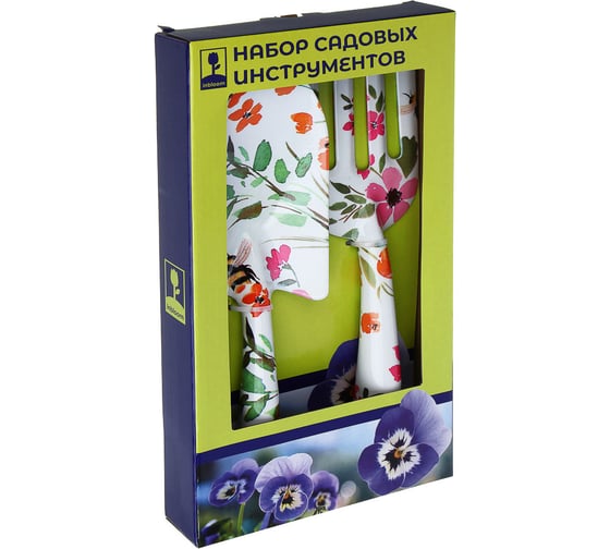 Набор садовых инструментов Inbloom 2шт, лопатка1 шт, вилка 1 шт, металл 181-097