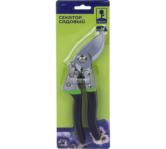 Секатор садовый Inbloom 20см, нерж. сталь SK5, цинк 186-047