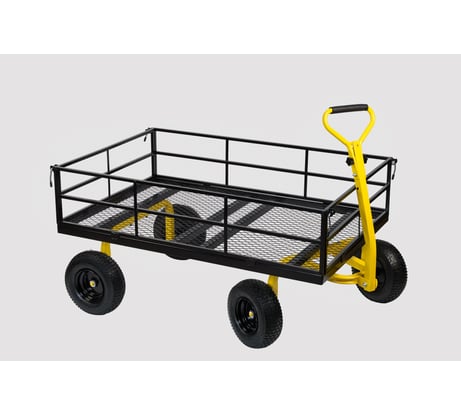 Тележка садовая Variant 4-х колёсная с откидными бортами, кузов метал, грузоподъемность 500кг ТС1840