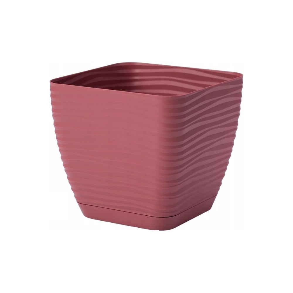 Квадратное кашпо с поддоном FormPlastic 3620-057 Sahara petit 15х13.6 ...