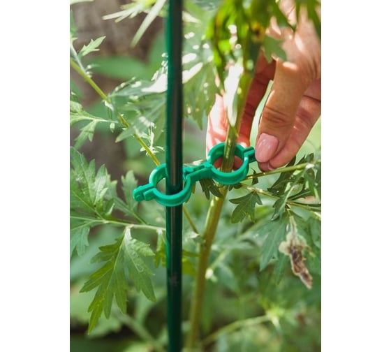 Садовая скрепка Greengo 20 мм, 100 шт., зелёная 3338431