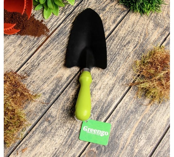 Садовая лопатка с пластиковой рукояткой Greengo 27 см 3809593
