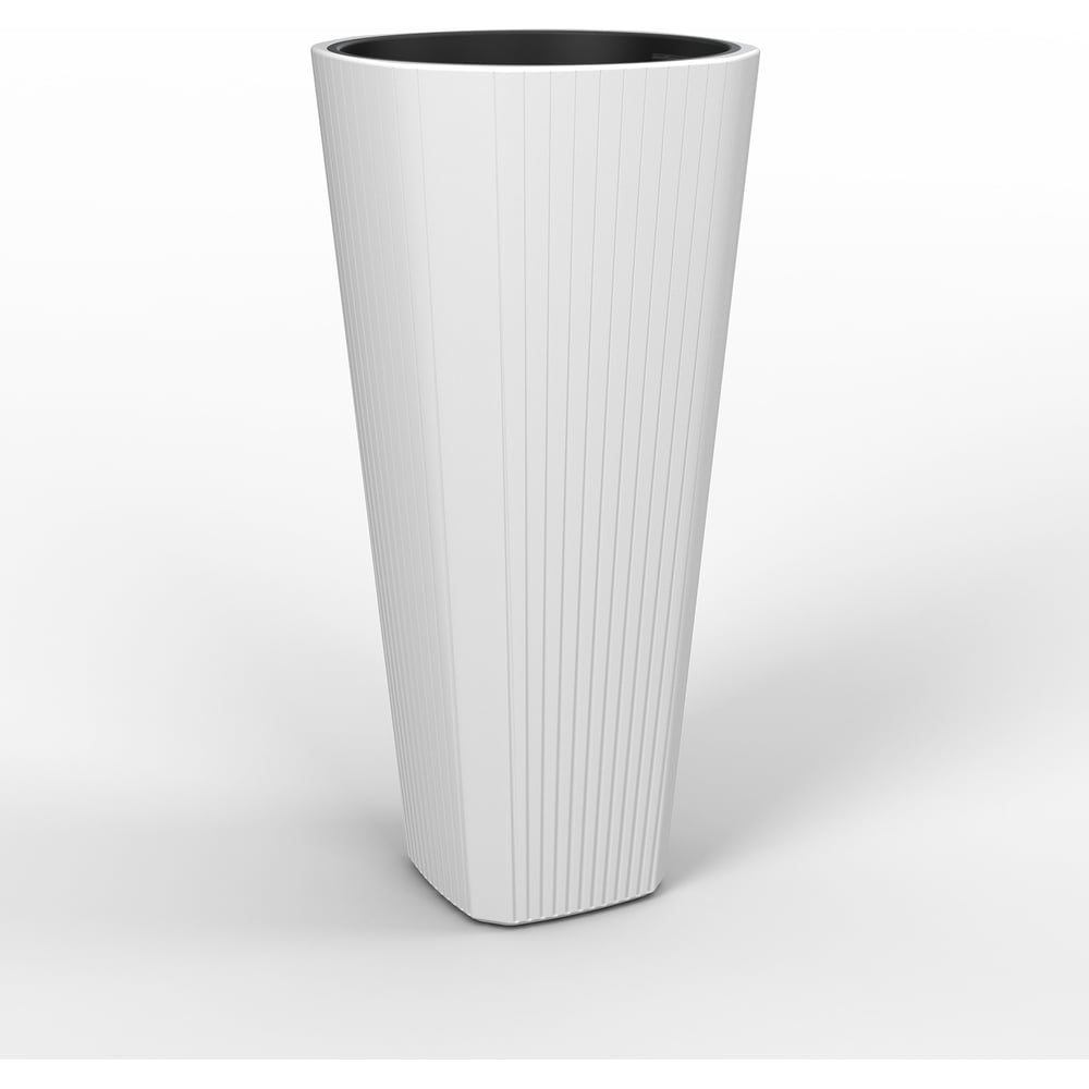 Кашпо с вкладышем LAMELA Sp.z o. MUZA 888 высокое, 39х81 см, белое ...