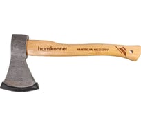 Топор деревянный Hanskonner 800 г, длина рукоятки 380 мм, рукоятка гикори HK1015-02-WD0800