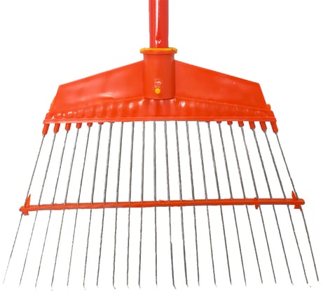 Веерные грабли Amigo 22 зуба, оцинкованные прутья диаметром 2.5 мм, черенок дерево 76003
