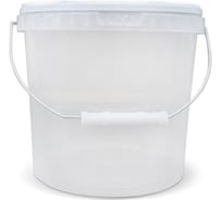 Ведро ООО ОПТИМА СЕРВИС 5,8 л с металлической ручкой, белая крышка набор 30 шт 00-00070855