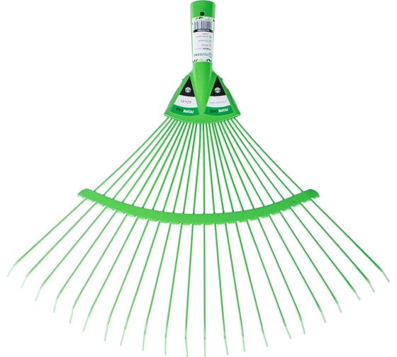 Грабли веерные ПОЛЕСАД 22 зубые, углеродная сталь 42x41 см 1/24 024080 1