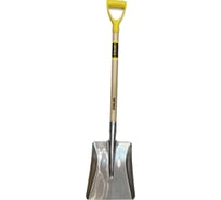 Лопата алюминиевая совковая ZINLER тип 1, с деревянным черенком 740 мм и ручкой, Z1.16H2G ЛАлСЧ2р