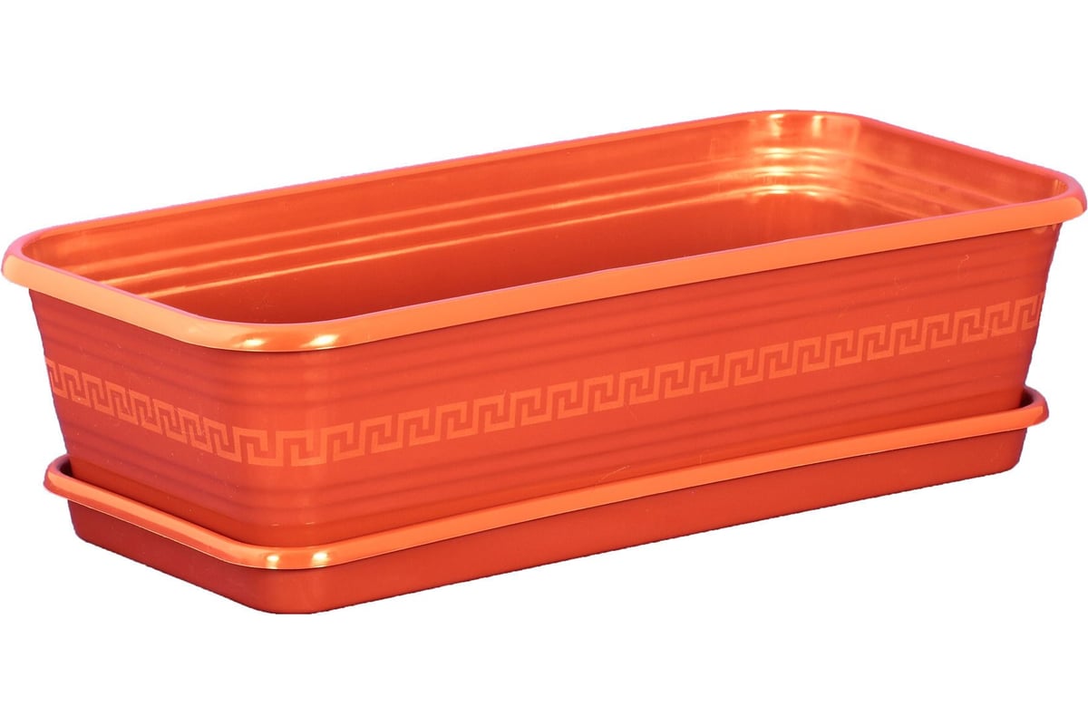 Ящик для рассады и цветов с поддоном Интерм ДЕКОР 450х225х125 мм ...