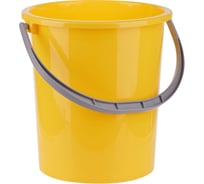 Пластиковое пищевое ведро OfficeClean мерная шкала, желтое, 9 л 299879