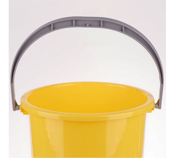 Пластиковое пищевое ведро OfficeClean мерная шкала, желтое, 9 л 299879