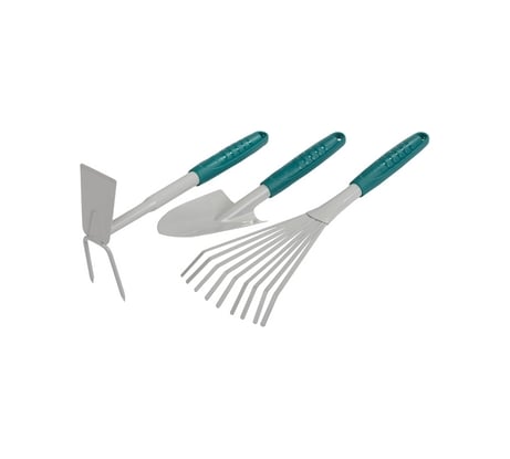 Садовый набор RACO: совок 4207-53481, мотыжка-53486, грабли веерные-53492 4225-53/477