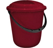 Ведро Spin&Clean Rock'n'Roll, с крышкой, 7 л, бордо 220527