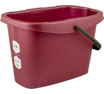 Ведро Spin&Clean Step, прямоугольное, 13 л, бордо 220528