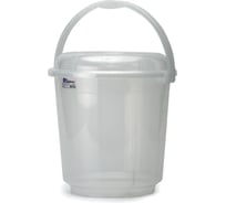 Ведро ООО ТД ДИМПЛАСТ 9 л, с крышкой, прозрачное, 2 шт 4627116927678