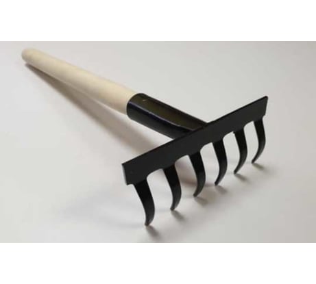 Прямые 6-ти зубые грабли с деревянной ручкой ЗМИ ГП-6 38