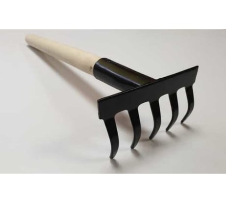 Прямые 5-ти зубые грабли с деревянной ручкой ЗМИ ГП-5 37