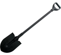 Лопата штыковая On Премиумс металлическим черенком и V-образной ручкой, черная п/о, РЕЛЬСОВАЯ СТАЛЬ, ЛКО 215x394 с ребрами жесткости 24-02-039