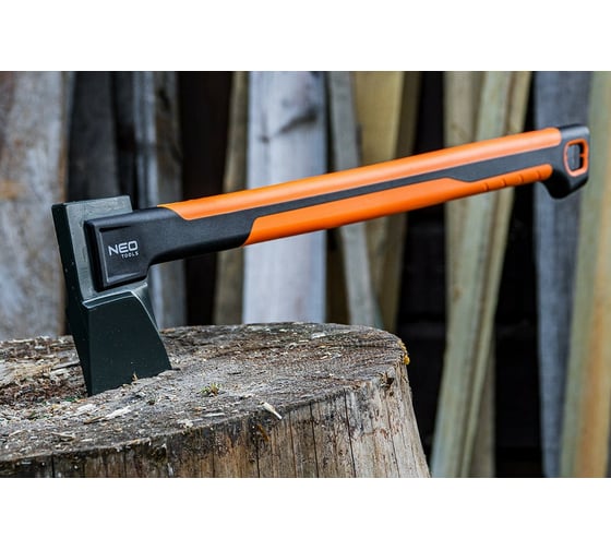 Универсальный топор NEO Tools 650 г, вес обуха 400 г, топорище из стекловолокна и TPR 27-030