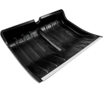 Снеговая лопата из морозостойкого пластика с оцинкованной планкой ON 500х390 мм, 32 мм, черная 24-01-019