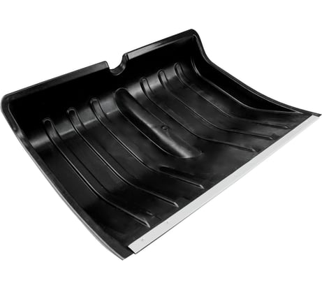 Снеговая лопата из морозостойкого пластика с оцинкованной планкой ON 500х390 мм, 32 мм, черная 24-01-019