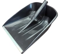 Снеговая лопата ООО ПК Тандем-АГРО скандинавская 360х460мм черная пластмассовая с алюм планкой из морозостойкого пластика без черенка Ф32мм 0 4630435960332