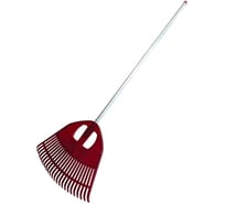 Грабли веерные ООО ПК Тандем-АГРО из поликарбоната 23 зуб ЦВЕТНЫЕ 500мм с алюминиевым черенком Ф25мм и пластиковым колпачком 4630435960424