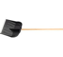 Лопата для уборки снега КЭС 410х360х1400 мм, черная, с деревянным черенком 80200018
